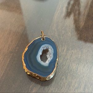 Blue agate pendant